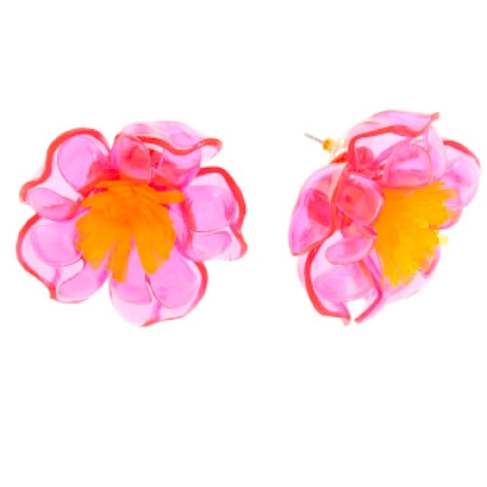 New Betsey Johnson JELLY FLOWER EARRINGS